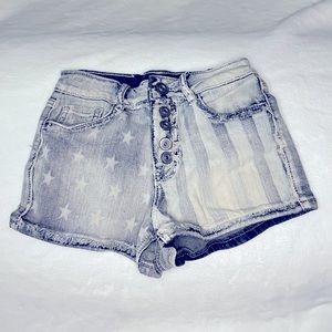 Size 00 / 23 Jean Shorts American Flag